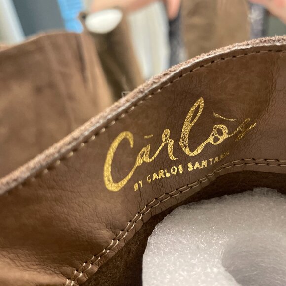 Carlos Santana Suede Tan Sabina Knee High Boots Size 6.5 - Picture 2 of 6